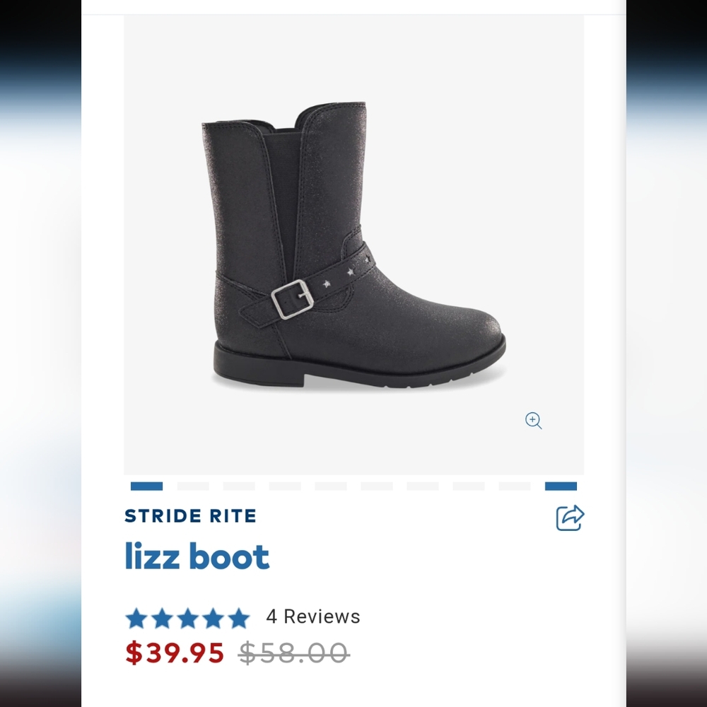 Stride Rite Black Mid-Calf Boots with Waterproof Design
